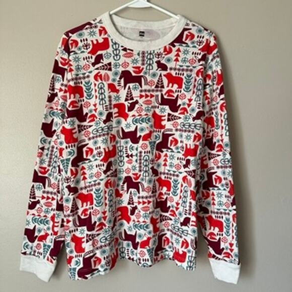 Tea Collection Other - Tea Collection Unisex LARGE Scandinavian Animals Goodnight Pajama Top Sleepwear